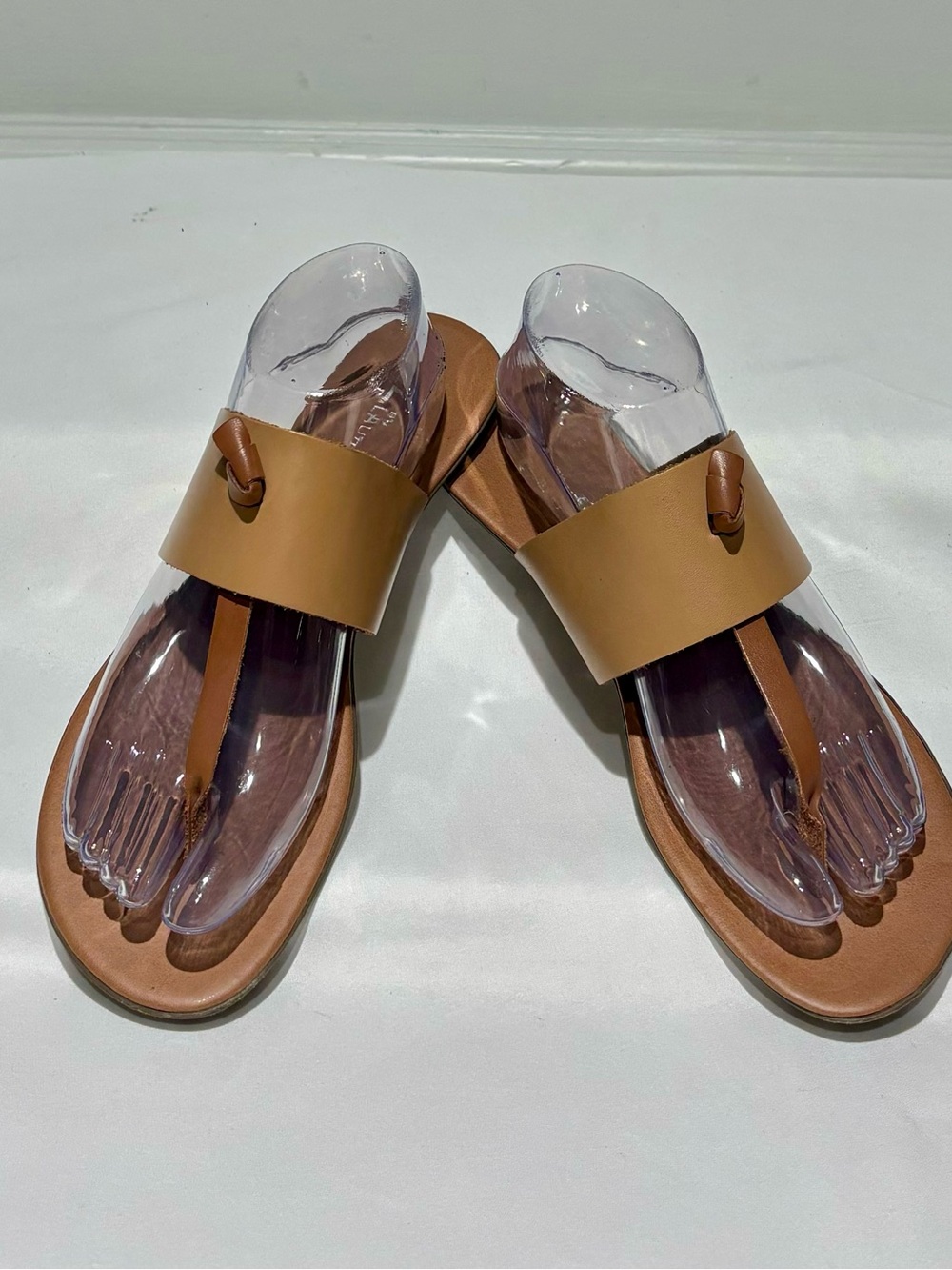 Chinese Laundry Cognac Toe-Loop Slide Sandals